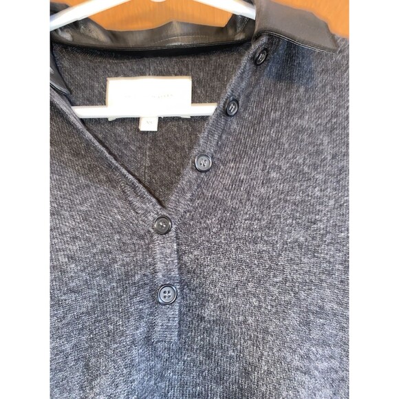 Brochu Walker Wool/Cashmere Sweater Removable Collar Charcoal Gray Women’s Sz XS - Picture 7 of 10